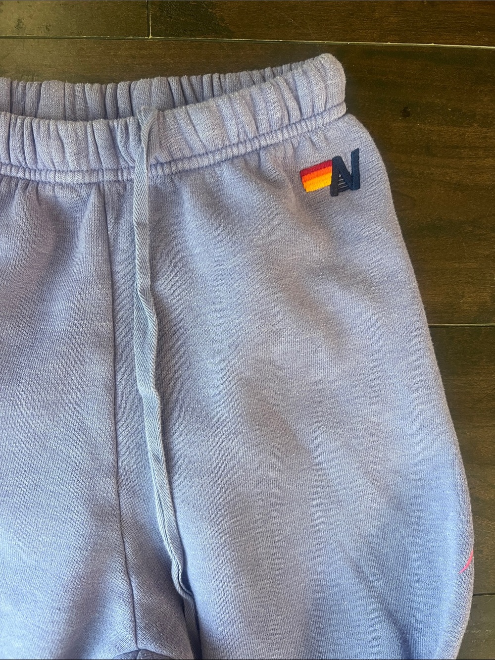 Aviator Nation Lavender BOLT 4 SWEATPANTS Neon Pink Bolts XS - Picture 3 of 6
